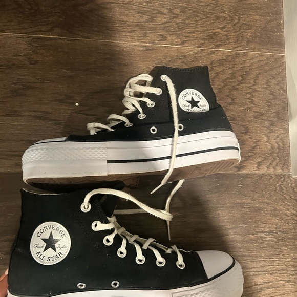 COPY - Black high top converse with platforms size 9 - Picture 6 of 6